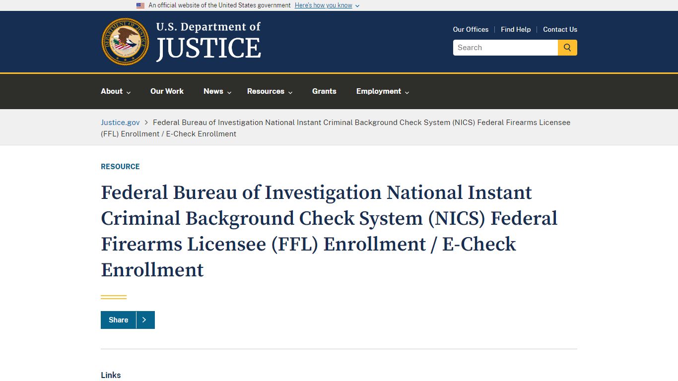 Federal Bureau of Investigation National Instant Criminal Background ...