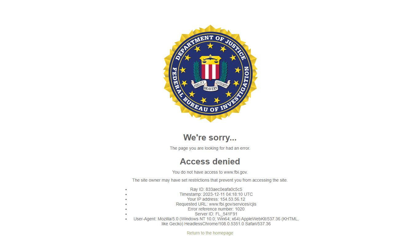 Criminal Justice Information Services (CJIS) — FBI